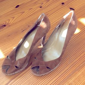 Suede High Heels Label Scoop
